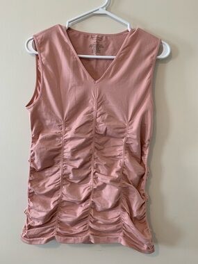 Merona Dusty Pink Ruched V-Neck Tank Top